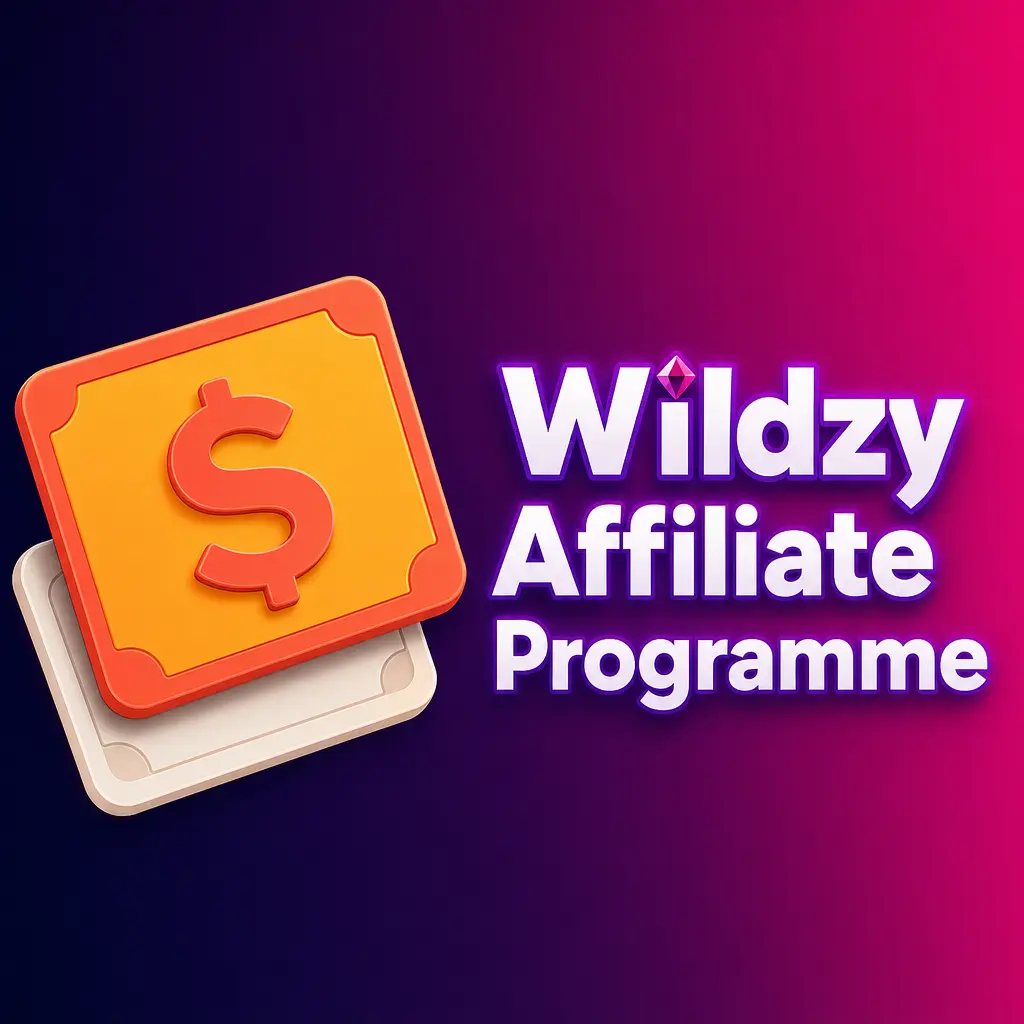Wildzy affiliate programme dashboard showing revenue share model, real-time reporting, and marketing tools for partners
