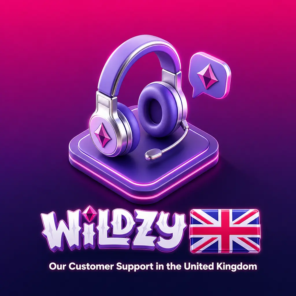 Wildzy customer support team available 24/7 for UK players via live chat and email