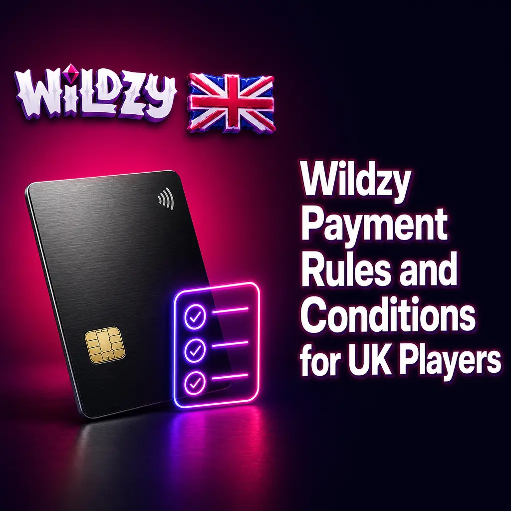 Wildzy payment rules for UK players covering KYC verification, withdrawal conditions, bonus wagering, and transaction limits in GBP