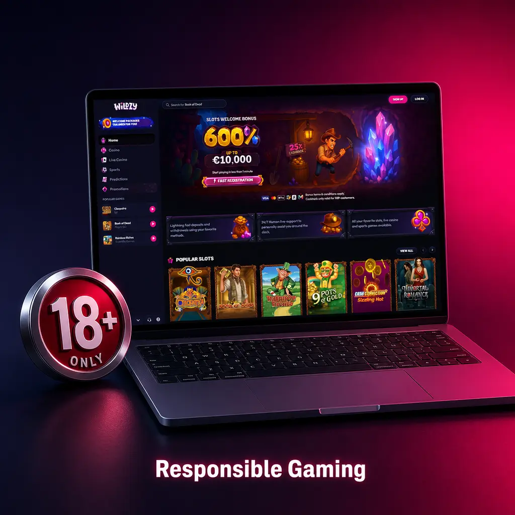 Responsible gaming tools on Wildzy including deposit limits, self-exclusion, and session controls for UK players